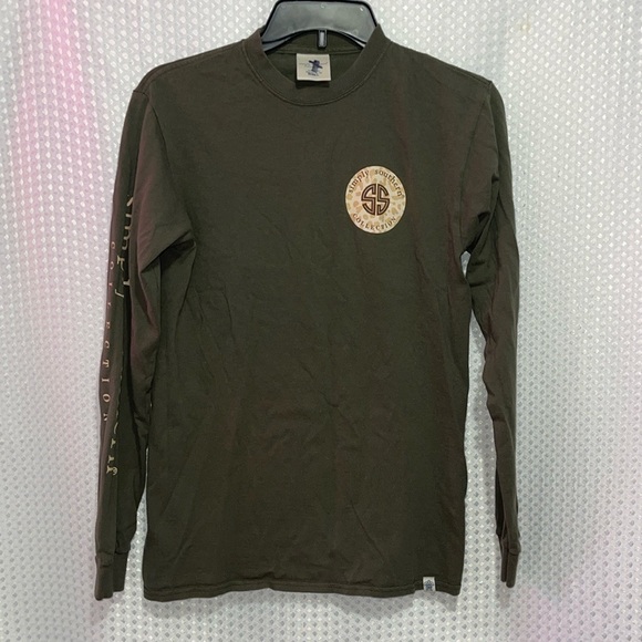 Simply Southern Small moss green “God is Within Her And She Will Not fall” - Picture 5 of 7